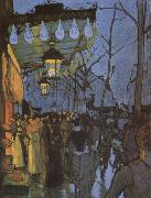 Louis Anquetin Avene de Clicky-five o-clock in the Evening painting